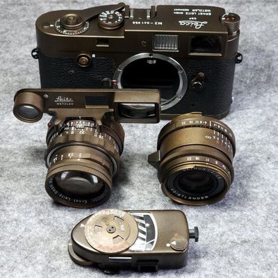 【おまけ付】 repaint Patina and Black M2 Leica and Set CLA フィルムカメラ
