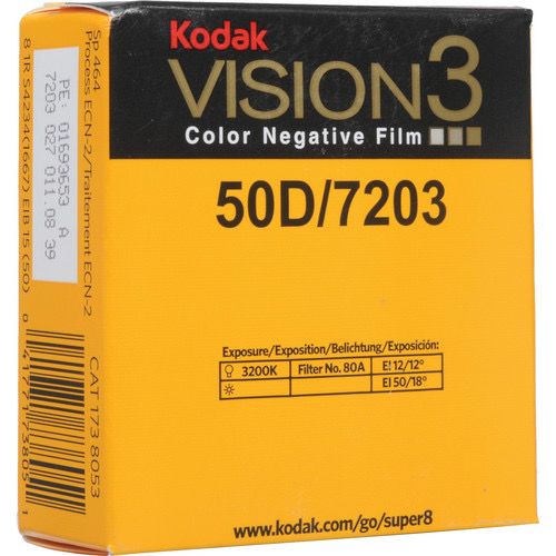 Kodak Super 8 movie film 50D 50’