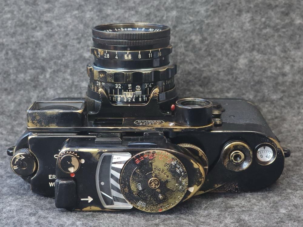 Leica M3 Repaint With 50mm Duel Range Summicron Lens With Goggles And Meter Freshly CLA’d Lens, Meter And Body