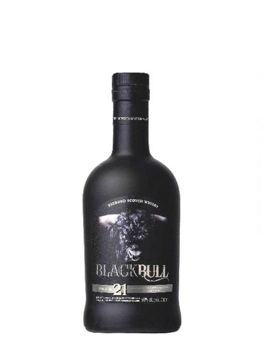 Black Bull 21 Year Old Blended Scotch Whisky 50% ABV 750mL