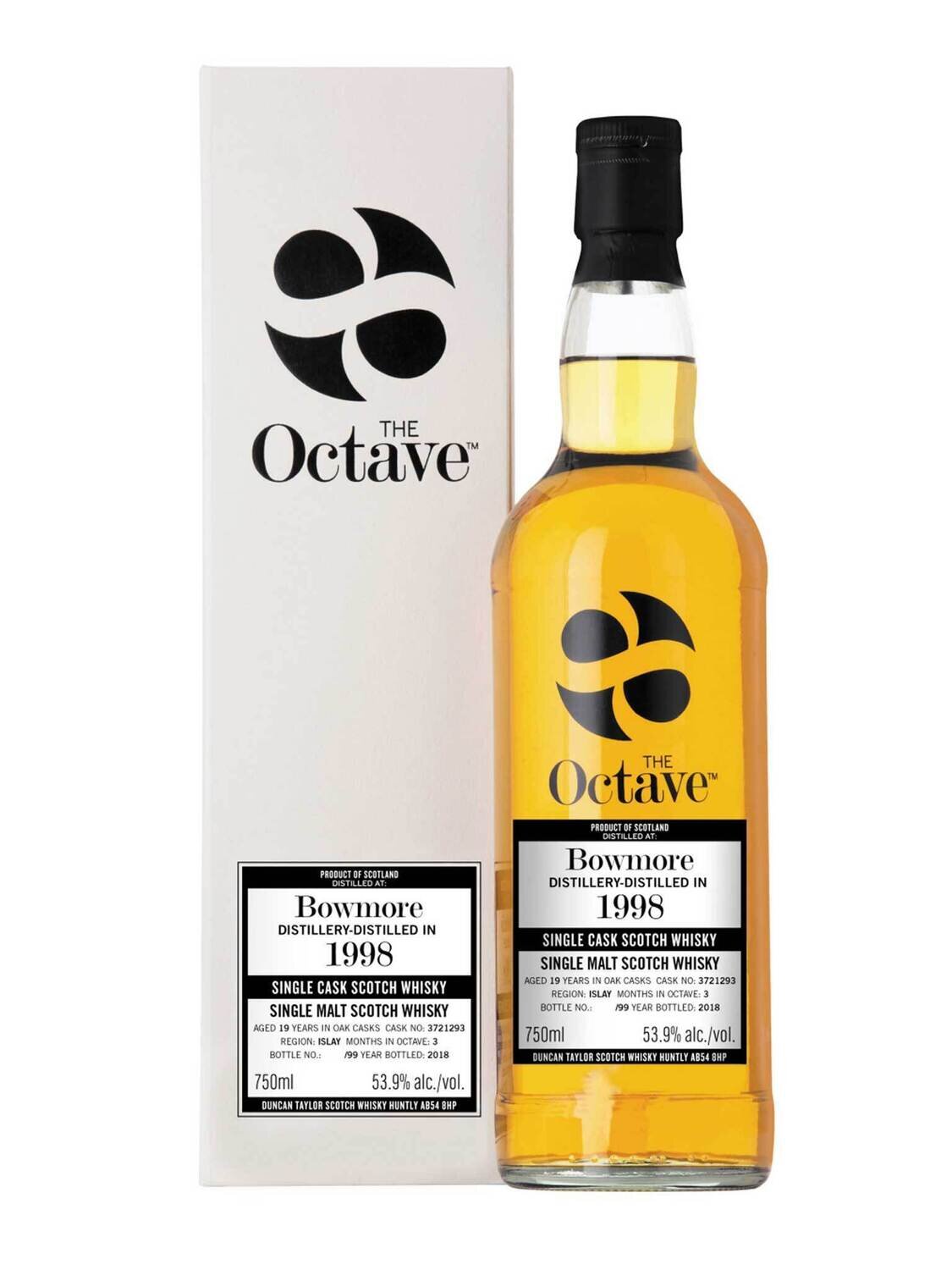 The Octave Bowmore 1998 19 Year Old Scotch Whisky Cask #3721293 53.9% ABV 750mL