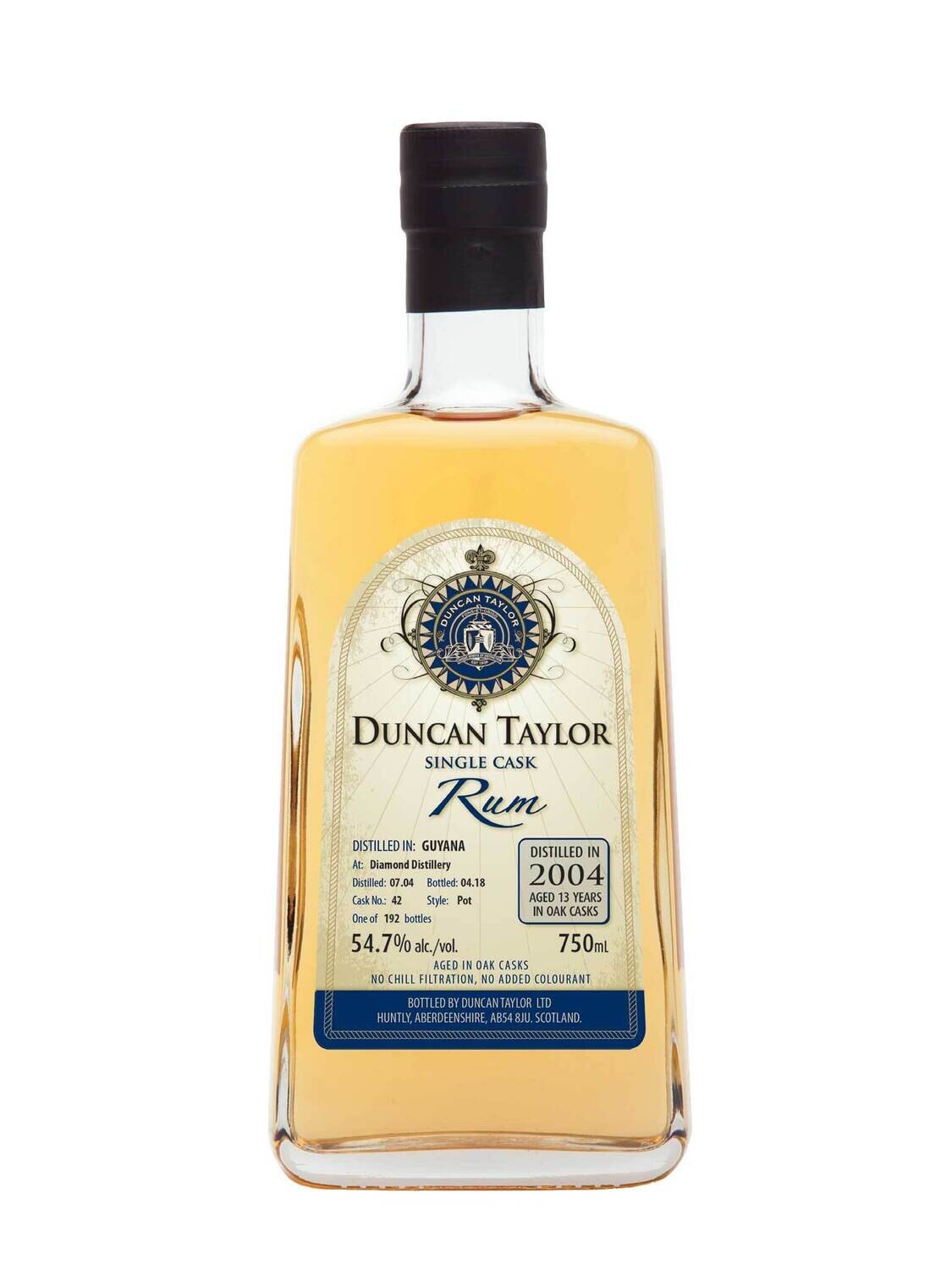 Duncan Taylor Diamond 2004 13 Year Old Rum 54.7% ABV 750mL