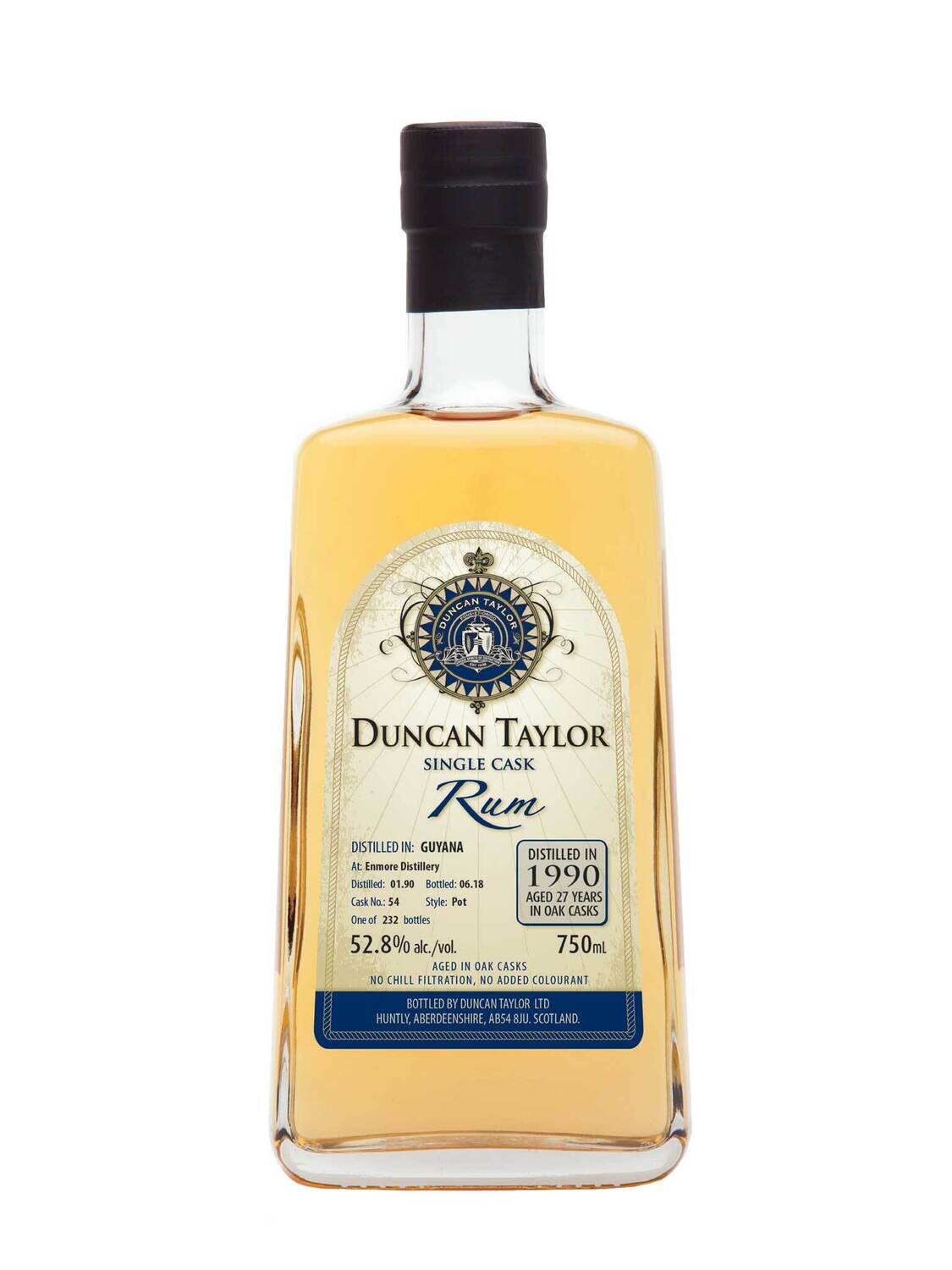 Duncan Taylor Enmore Guyana 1990 27 Year Old Rum Cask 54 52.8% ABV 750mL