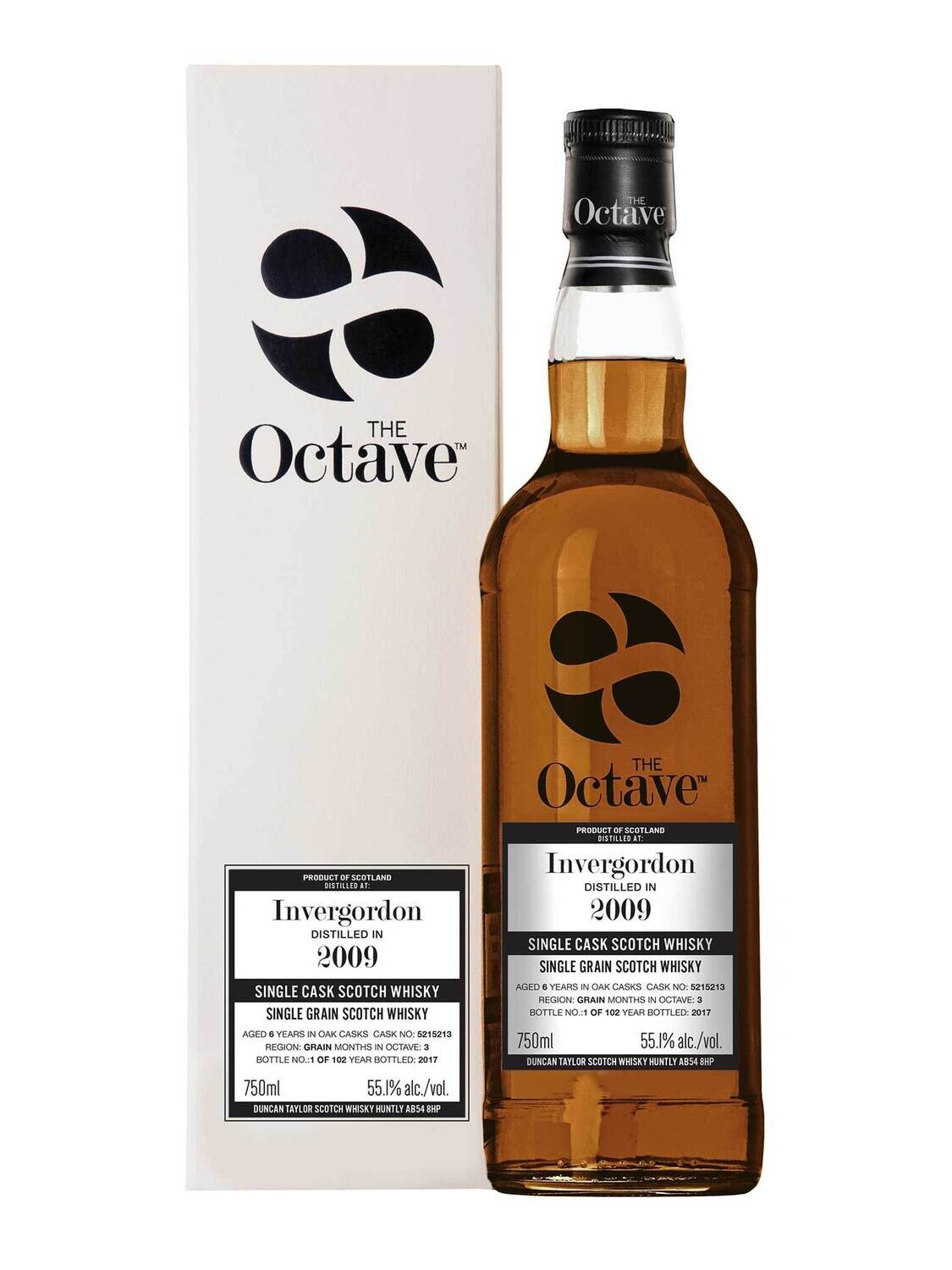 Octave Invergordon 2009 8 Year Old Single Malt Scotch Whisky Cask #5215213 55.1% ABV 750mL