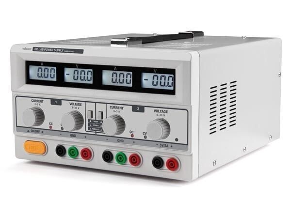 Dual DC Lab Power Supply 2x 0-30 VDC 0-3A