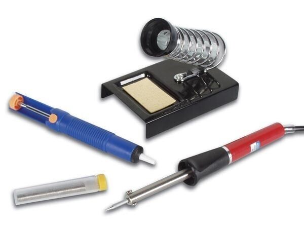 Electric soldering set