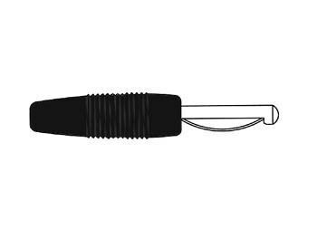 MATING CONNECTOR 4mm WITH SCREW / BLACK