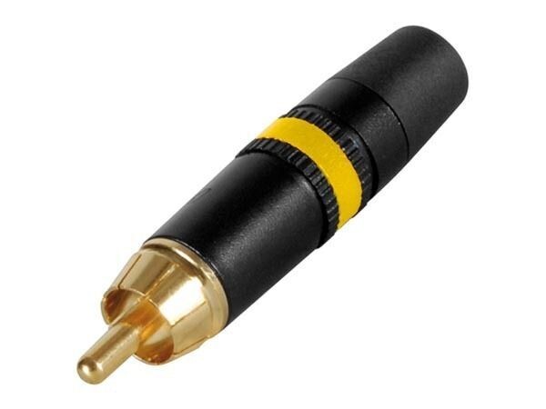 REAN - PHONO PLUG (RCA) - GOLD PLATED YEL
