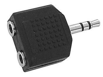 DUAL FEMALE 3.5mm STEREO JACK TO MALE