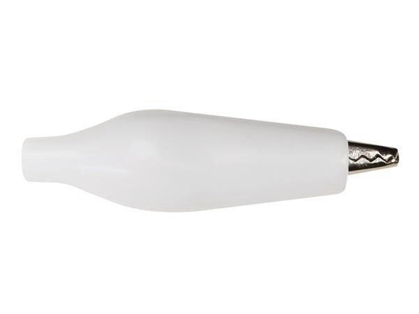 ALLIGATOR CLIP WITH BOOT 27mm - WHITE