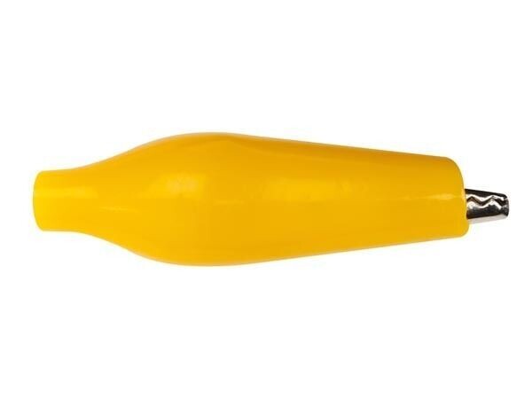 ALLIGATOR CLIP WITH BOOT 27mm - YELLOW