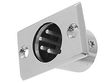 4P MALE XLR PLUG - NICKEL - CHASSIS