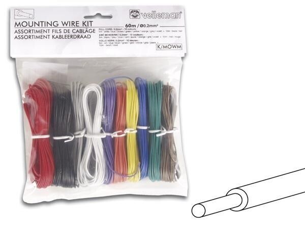 MOUNTING WIRE KIT 10 COLOURS FULL CORE