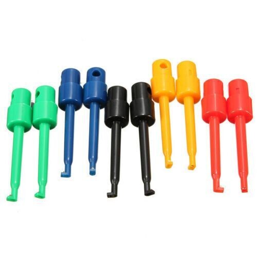 Round Single Hook Clip Test Probe Green