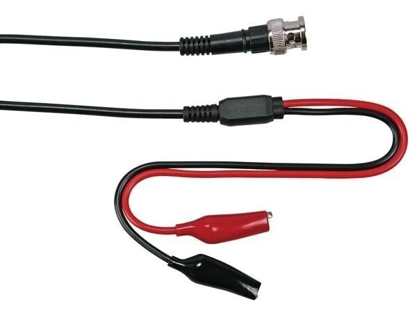 COAX CABLE 1m - BNC MALE + 2 CROC CLIPS