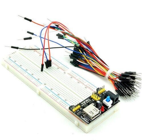 Breadboard with Power , DC , Jumper Wires