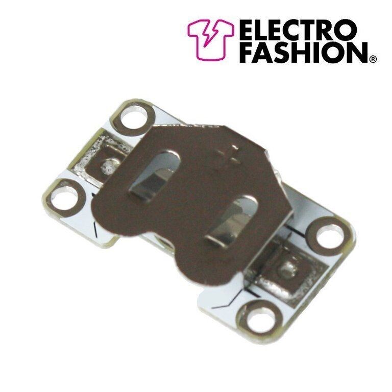 Sewable Miniature Coin Cell Holder