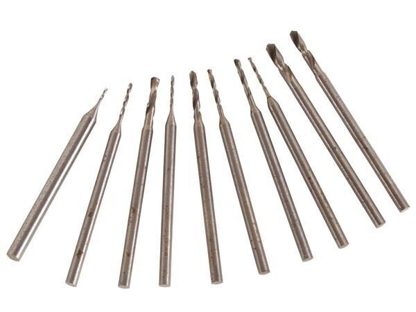 ASSORTED MINI DRILL BIT SET  10 Piece Set