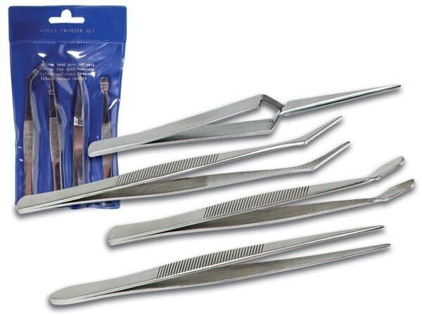 SET OF 4 TWEEZERS