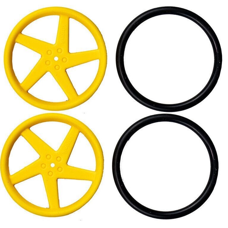 Pair of 5 Spoke Wheels for TT motor - Y