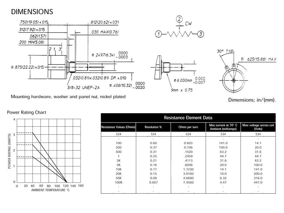 10 TURN POTMETER 100E