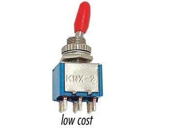 VERTICAL TOGGLE SWITCH DPDT ON ON BLUE