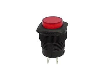 PUSH-BUTTON SWITCH OFF-(ON) WITH RED LED