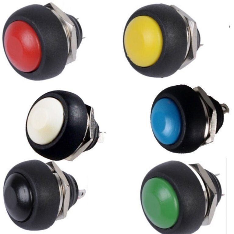 12mm Waterproof Mom/ON/OFF Push Button