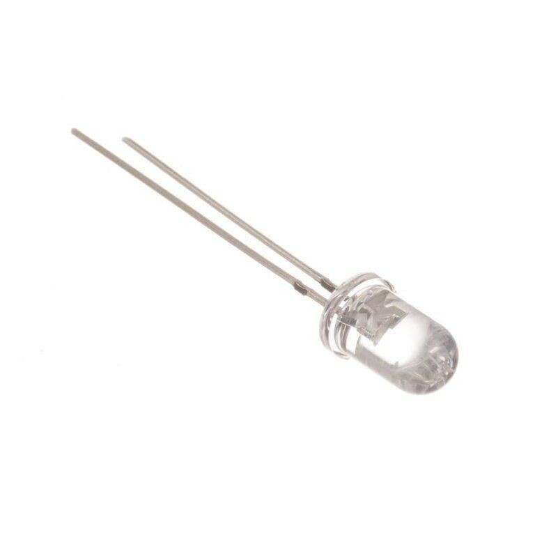White 5mm Water Clear LED 30deg 17500mCd