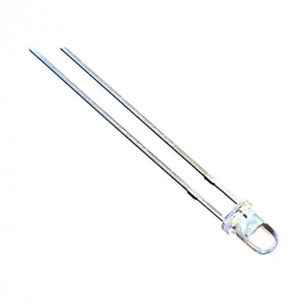 White 3mm Water Clear LED - 25deg 2750mCd