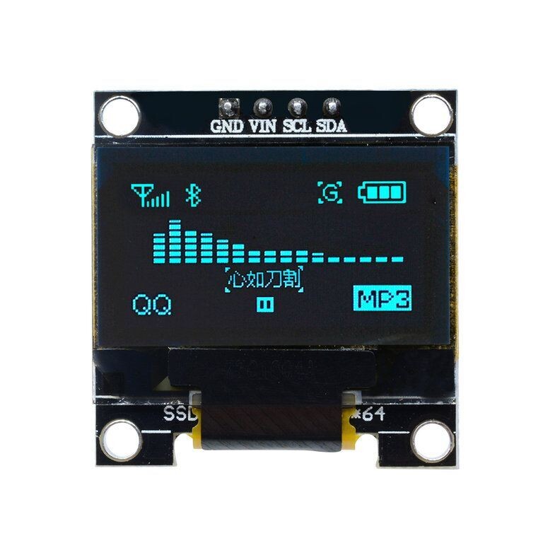 0.96" Blue 128X64 OLED I2C IIC Serial LCD