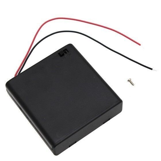4xAA Battery Holder with Switch & Leads