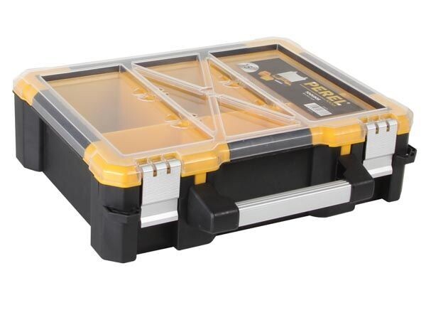 Plastic Storage Case with Removable Bins - 380 x 340 x 110 mm - 14 L