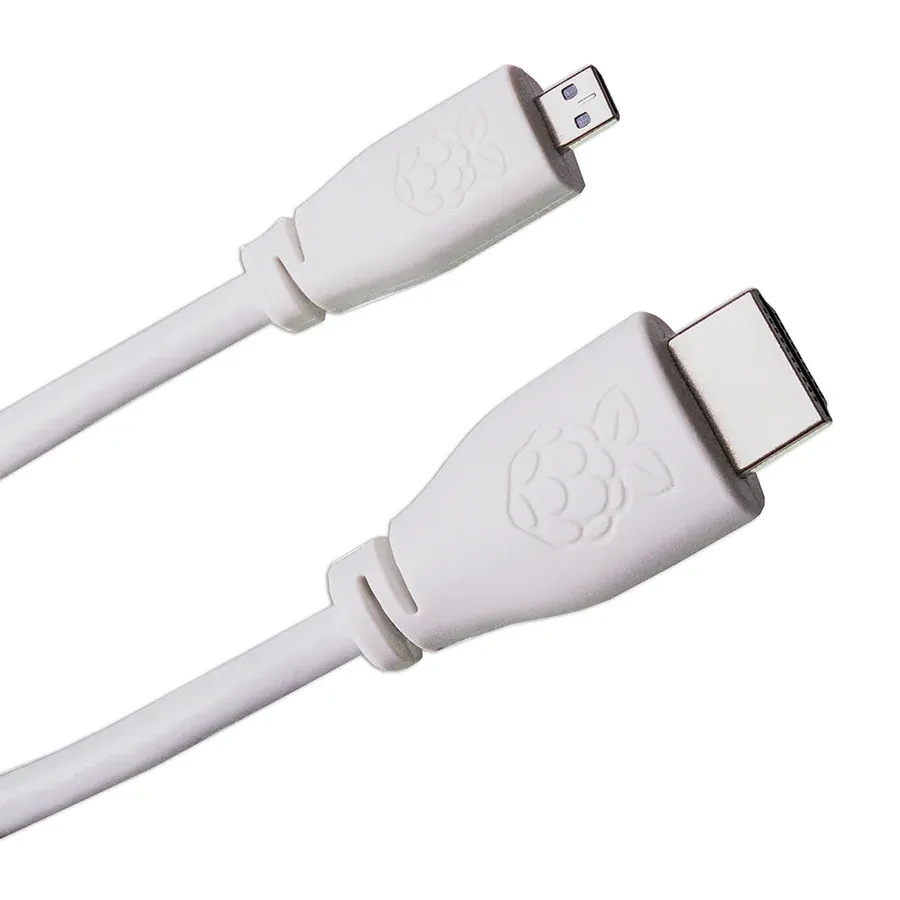 Raspberry Pi 4 Micro HDMI to HDMI Lead, 1m White