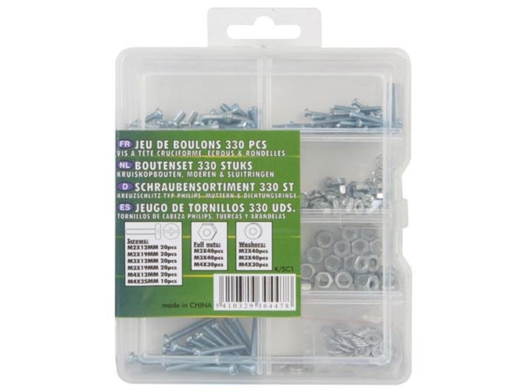 Bolt Set 330PCS (Philips screws, Nuts & Washers)