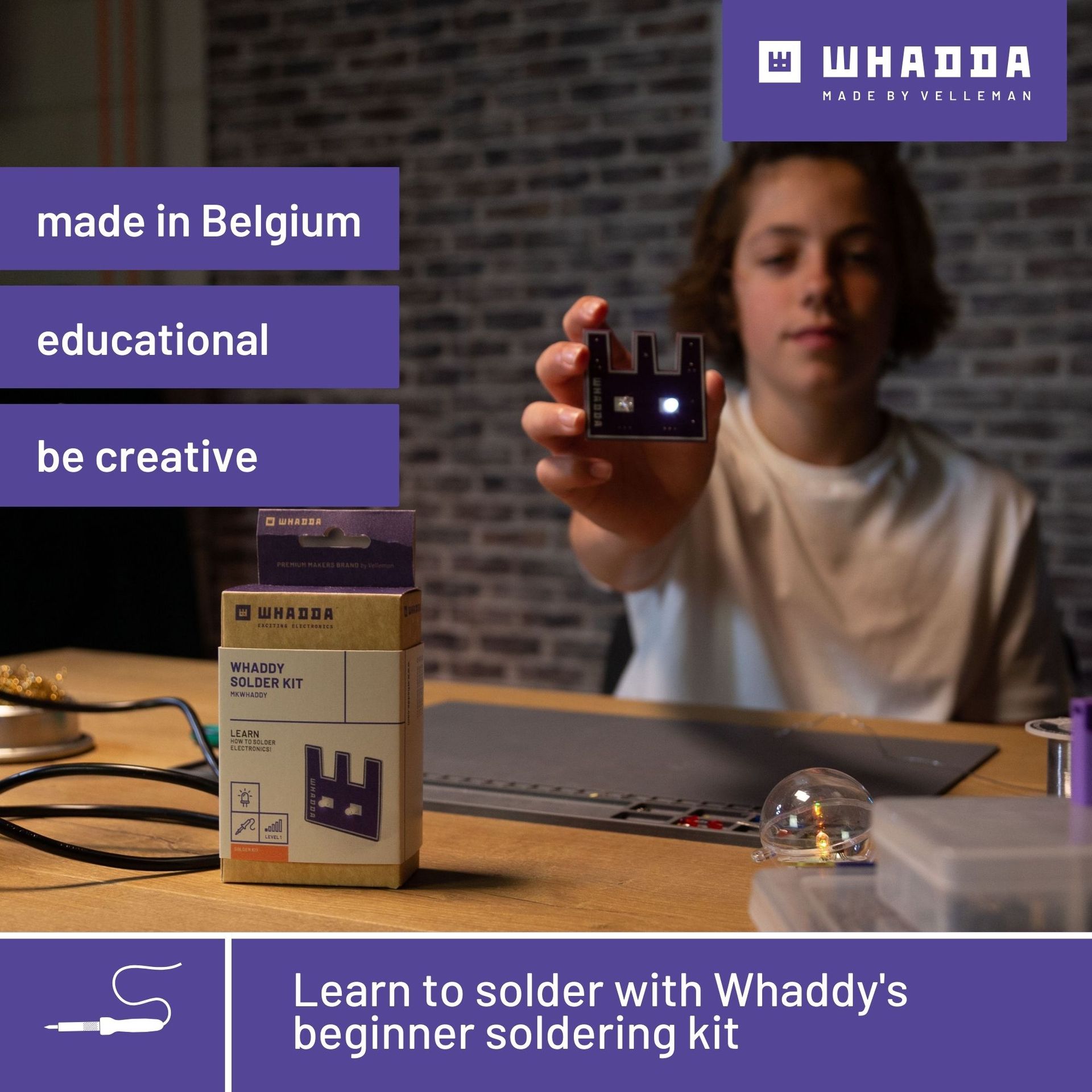 Educational soldering kit, Whaddy's soldering kit for beginners