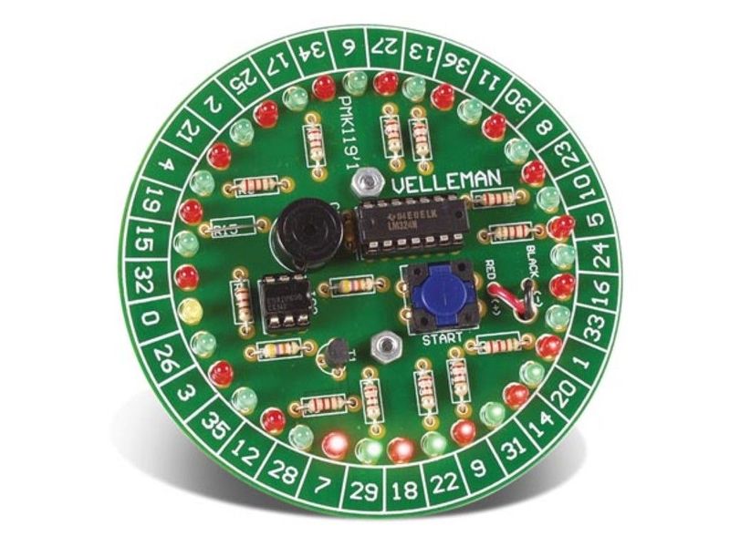 Solder kit, roulette game, 37 LEDs