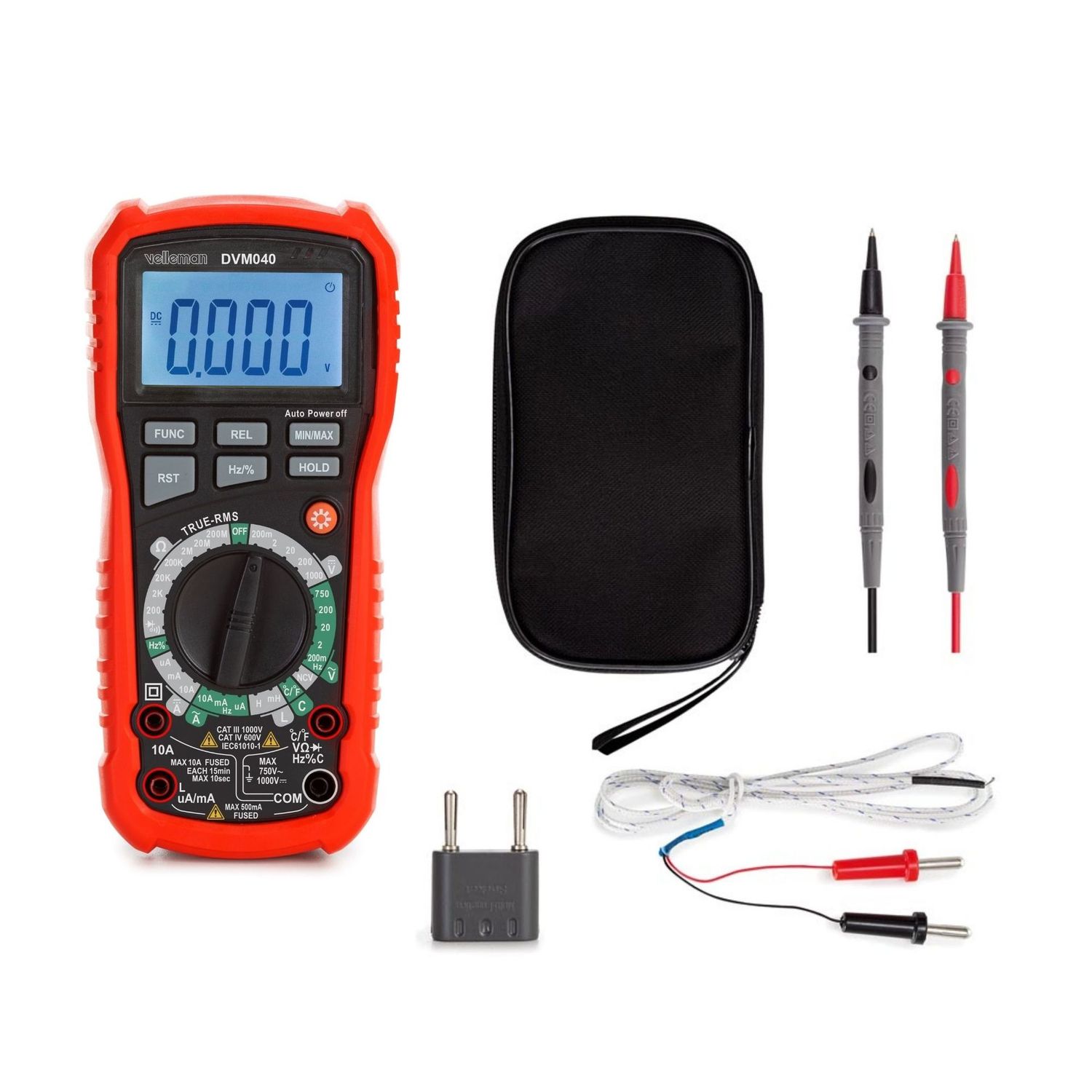 Digital multimeter, data hold, non-contact voltage detection