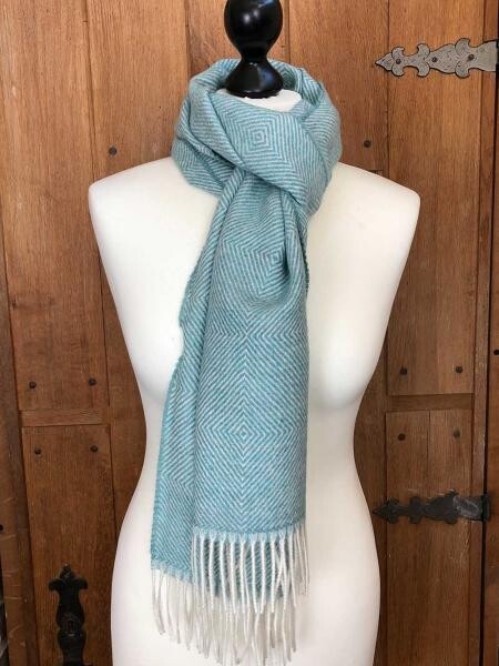 Baby Alpaka Schal mit Muster südsee