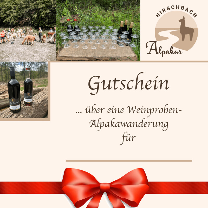 Geschenkgutschein Weinprobenwanderung zum Ausdrucken