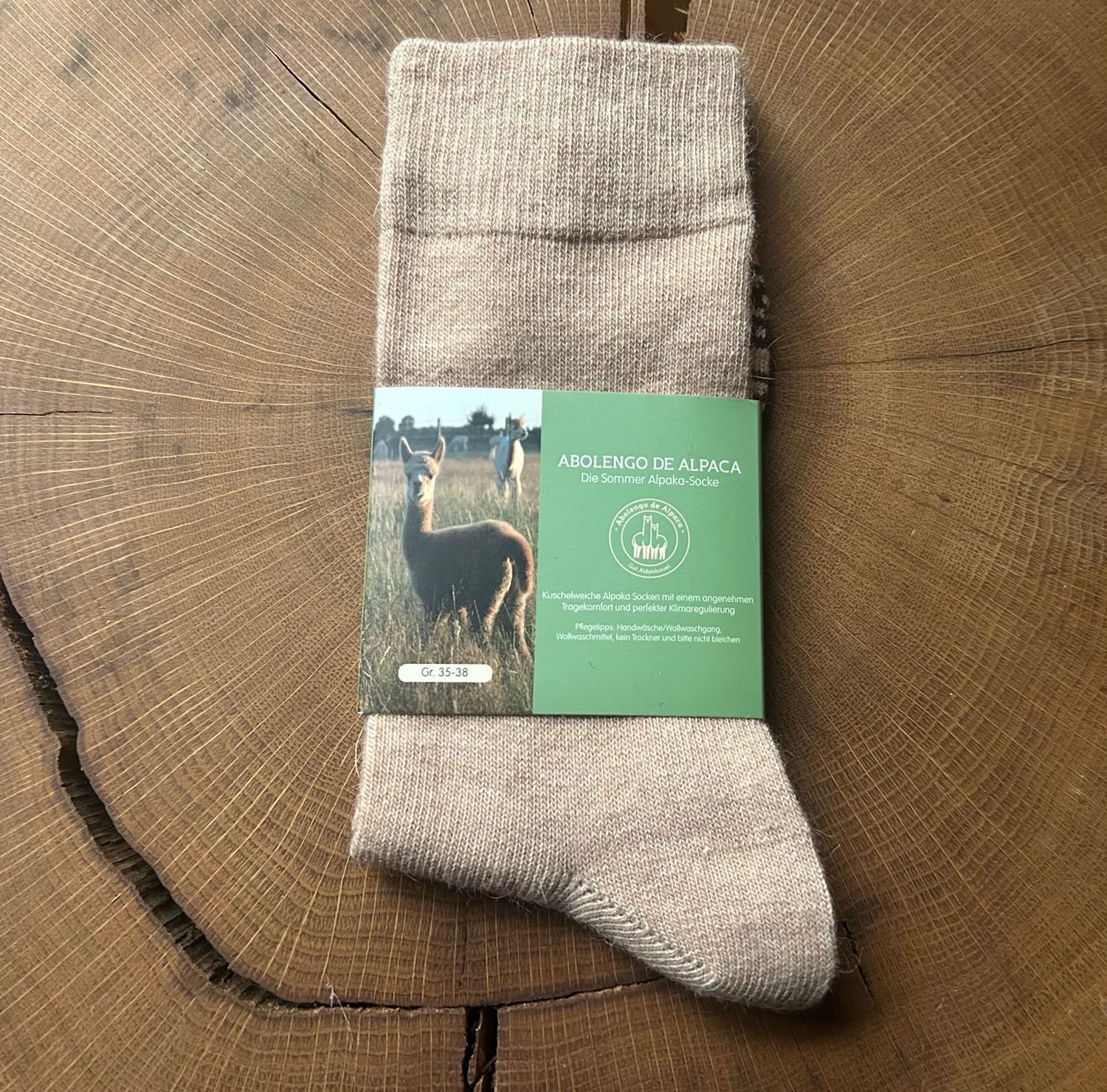Alpaka Sommersocke beige