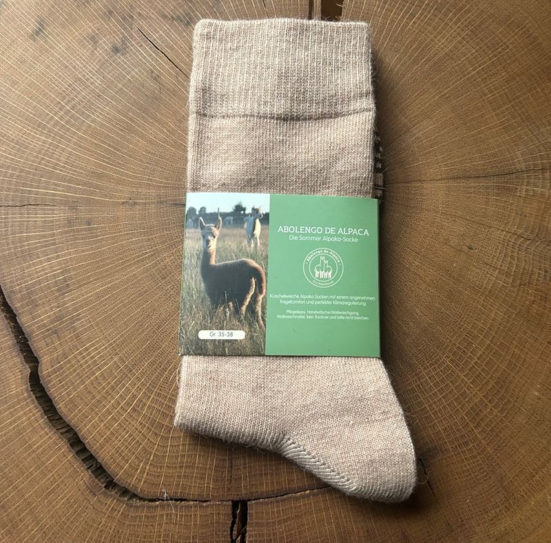 Alpaka Sommersocke beige