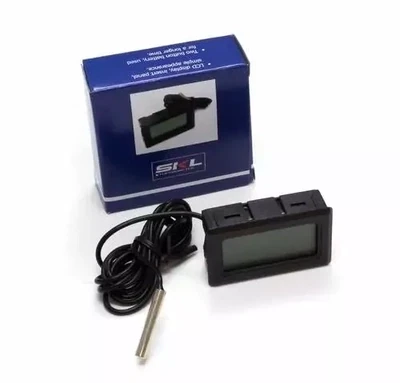 Thermomètre LCD THE001 Noir à encastrer - Indicateur de température