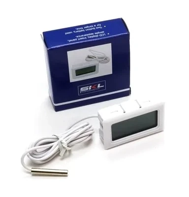 Thermomètre LCD THE000 Blanc à encastrer - Indicateur de température