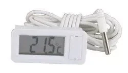 Thermomètre à encastrer LCD Blanc - Indicateur de température