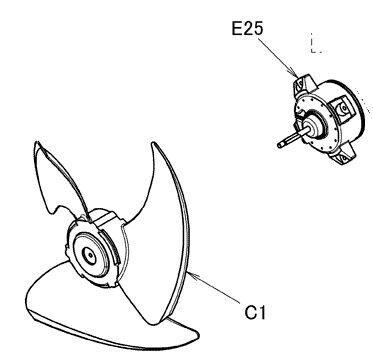 DAIKIN - Pièces détachées pour Unité extérieure - Moteur ventilateur complet