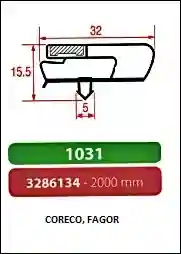 Joint à encastrer - magnétique - 2000 mm