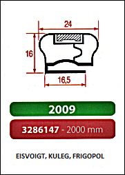 Joint à encastrer - magnétique - 2000 mm