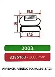 Joint à encastrer - magnétique - 2000 mm