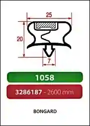 Joint à encastrer - magnétique - 2600 mm